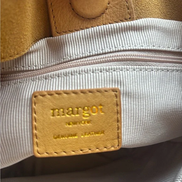 Margot New York Tan Suede Crossbody Bag - Picture 8 of 13